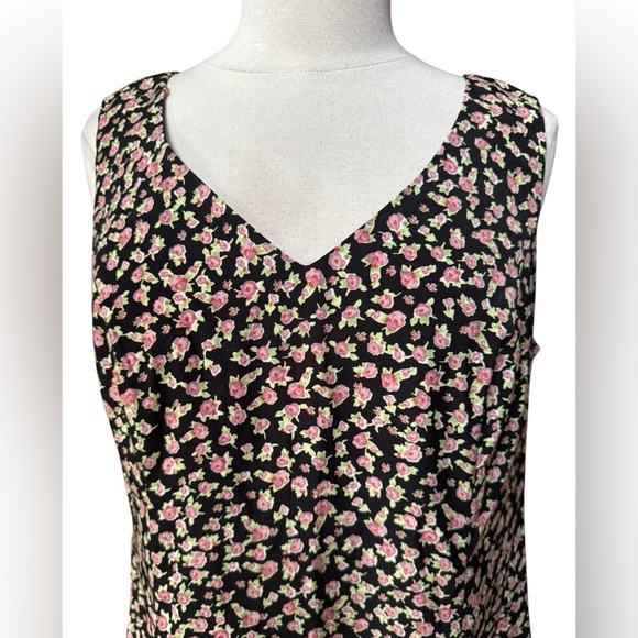 1980s/90s Danny & Nicole Ditsy Floral Cottagecore Dress w/Slight Ruffle Hem‎ - Picture 2 of 6